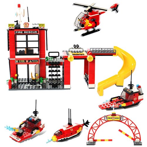 Liberty Imports STEM Building Blocks Sets, Compatible Model Building Toys Gift for Boys Age 6-12 (Fire Rescue)