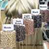 GOTDYA 1000pcs 5mm Hair Extension Beads,Silicone Lined Micro Rings,MicroLink Beads for Hair Extensions,Black