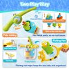Mold Free Kids Bath Toys - Toddler Fishing Game with Fishing Net, Birthday Gift for Boys and Girls Ages 3-5, Great Water Toy for Bathtub, Swimming Pool, and Beach Fun