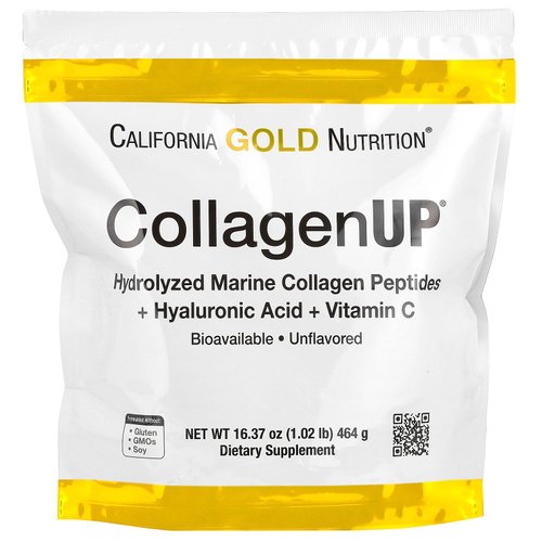 Collagen Peptides Powder with Hyaluronic Acid, Support for Healthy Hair, Skin, Nails, Joints and Bones, Non-GMO, Gluten and Dairy Free, Unflavored, 16.37 oz (464 g)