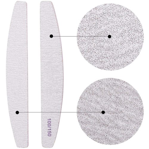 25 Pcs Nail Files 100/150 Grit Double Sided Washable Emery Board for Acrylic Nails Gel Natural Nails