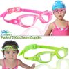 EverSport Kids Swim Goggles, Pack of 2 Swimming Goggles for Children Teens, Anti-Fog Anti-UV Youth Swim Glasses Leak Proof for Age4-16