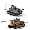 WW2 Army Tank Toys Building Kit, Create a German Tiger & an American M4 Sherman Tank Models with 1184 Blocks, Great Military Gifts for Boys Kids Age 8-14