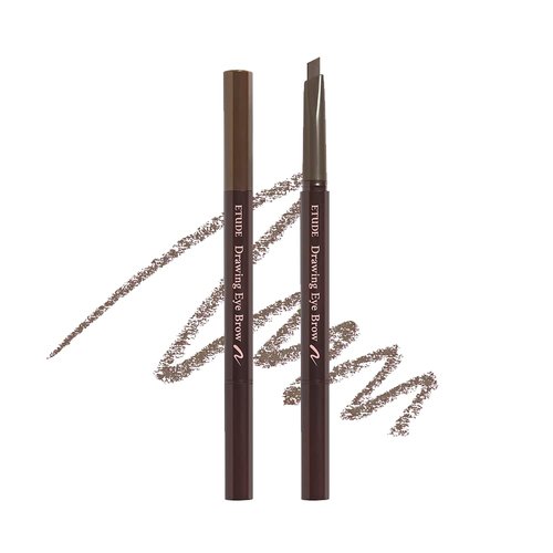 ETUDE Drawing Eye Brow #6 Ash Brown | Long Lasting Eyebrow Pencil for Soft Textured Natural Daily Look Eyebrow Makeup | Korean Makeup, Kbeauty, Perfect for Gift
