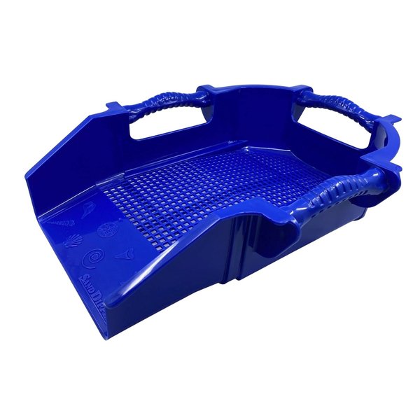 Sand Dipper Treasure Digger Shark Tooth Sifter & Sand Shovel – Ergonomic Multi-Handle Sand Sifter for The Beach with a Shovel-Shaped Head Makes It Easy to Dig & Sift to Find Treasures (Blue)