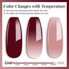 YTD Likomey Color Changing Gel Nail Polish,15ml Translucent Nude Pink Burgundy Red Mood Temperature Change Color Christmas Winter Ombre Thermal Salon Home Nail Art Manicure UV Nail Gel Varnish,WB08