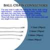 KINGOU 80pcs Stainless Steel Ball Chain Connector Clasps Fits for 1.6/2.0/2.4/3.2mm Beaded Ball Chain …