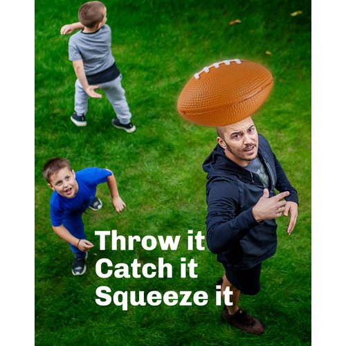 CIGOCIVI 10 Packs Mini Foam Footballs, Football Toys Xmas Christmas Party Favors Gifts, Decorations for Kids (2.17in)