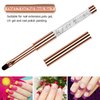YCYAN 1Pcs Oval UV Gel Nail Brush Rhinestone Handle Professional Nail Art Tools Size 8 Rose Gold