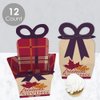 Big Dot of Happiness Friends Thanksgiving Feast - Square Favor Gift Boxes - Friendsgiving Party Bow Boxes - Set of 12