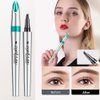 2024 New Waterproof Microblading Eyebrow Pen,3D Microblading Eyebrow Pencil,4 Tip Eye Brow Pen,Long-lasting Natural Makeup Fine Stroke Magic Eyebrow Pencil (Natural Black)