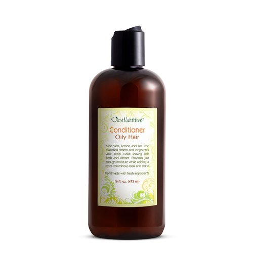 Just Nutritive Oily Hair Conditioner | Oily Hair Treatment | Nutrient Rich Tea Tree Conditioner for Men and Women | Best Conditioner for Oily Hair | Natural Cleansing Conditioner 16 Fl Oz