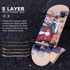 BRAVORD Professional Complete Wooden Fingerboard 32/34mm 5-Ply Maple Finger Skateboard with Upgraded Components (Captain-M)