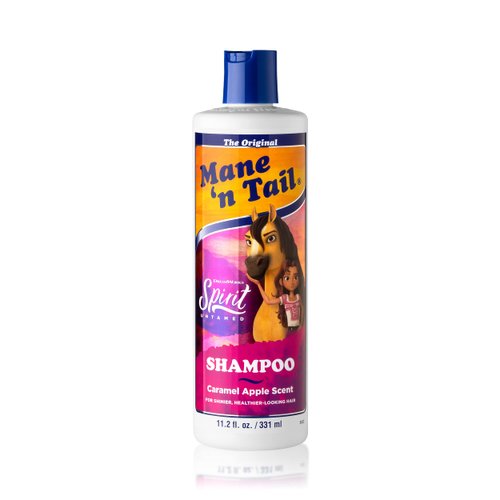 Mane 'n Tail Spirit Untamed Shampoo – Caramel Apple Scented, Gentle Rinse Shampoo & Body Wash for Soft, Silky Hair (11.02 oz)
