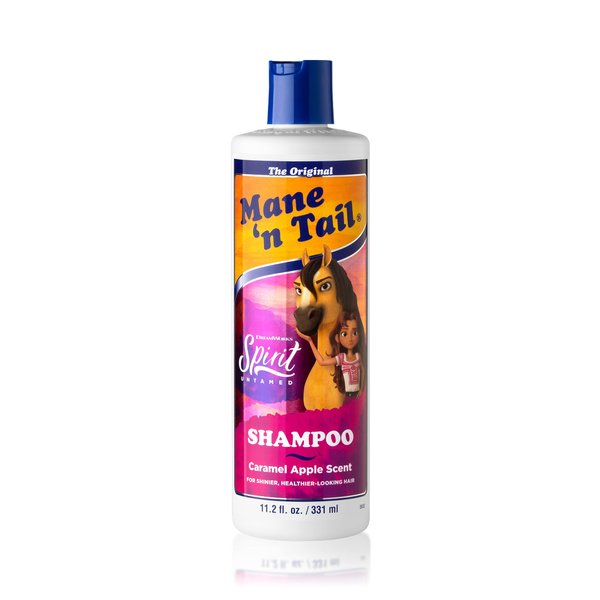Mane 'n Tail Spirit Untamed Shampoo – Caramel Apple Scented, Gentle Rinse Shampoo & Body Wash for Soft, Silky Hair (11.02 oz)