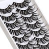 Veleasha Lashes Fluffy Wispy Faux Mink Eyelashes Criss-cross False Lashes 10 Pairs Pack Fake Eyelashes for Women (6D23)