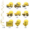 30 Pieces Construction Birthday Party Supplies Construction Party Decoration Zone Party Hanging Swirl Traffic Zone Theme Streamers, Kids Boy Construction Truck Party Foil Swirls Decorations (Cool)