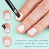 3PCS Nail Clean Up Brushes for OPI Nail Polish Remover, Brushes for Cleaning Polish Mistakes on the Cuticles, Acetone Resistant Nail Brushes for Nail Art and Designs（Jade Clear ）