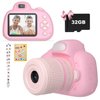cjc Kids Toys Camera, for Boys Girls 3-12,Birthday Gifts for 3 4 5 6 7 8 Year Old Toddler, Upgrade Kids Camera for Child with 20X Zoom HD 1080P Video 32GB SD Card (Pink)