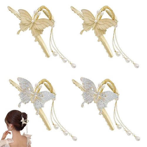 KuuGuu 4 PCS Metal Butterfly Headdress Hair,Hair Accessories For Women And Girls,Butterfly Hair C...