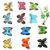 SmilerSmile 12pcs Plastic Butterflies Toy Butterfly Action Figures Art Decoration Removable Reusable for Cake Topper (Butterfly)