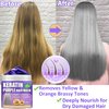 Keratin Hair Treatment-Purple Hair Mask Remove Brassy Yellow for Blonde,Platinum,Bleached Hair & Collagen Hair Mask With Biotin for Dry Damaged Hair,Natural Deep Conditioner with Argan Oil,Jojoba Oil