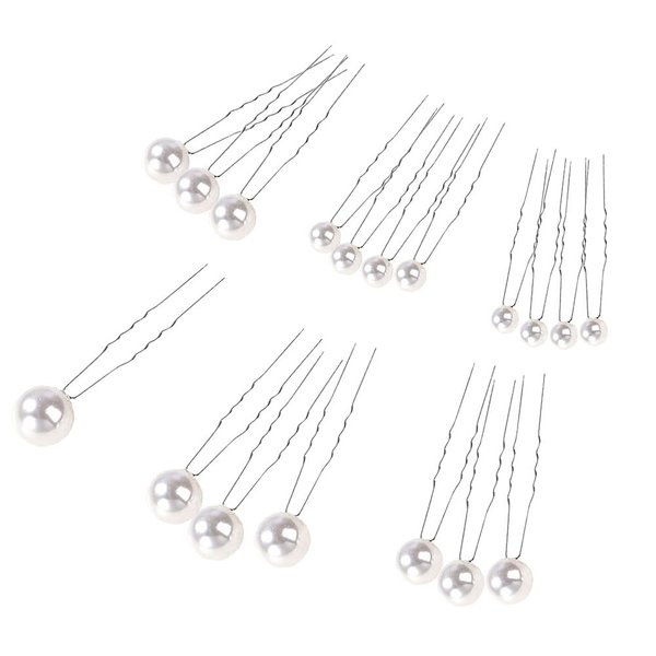 18 Pcs Pearl Hair Pins Wedding Hair Bobby Pins Bridesmaid Hairpins Bridal Hair Pieces Bridesmaids Hair Barrettes Bride Hair Accessories Silver