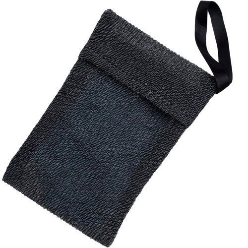 HINZIC Exfoliating Soap Bag for Soap Bar, Mesh Bar Soap Saver, Body Scrubber Foaming Pocket Pouch Gray Sponge Exfoliator for Shower and Bath Women Men