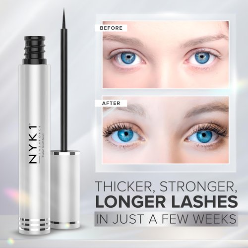 NYK1 CONCENTRATED Lash Serum For Eyelash Growth (XL - 8ml) LashForce Eyelash Serum To Grow Lashes Longer And Thicker Eyelash Growth Serum - Lash Growth Serum For Enhanced Eye Lash Serum Growth