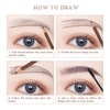 LSxia Waterproof Eye-Brow Pen-cil Set, Pull Cord Peel-off Eyebrow Pencil Microblading Eyebrow Pen Supplies Kit, White Eye-Liner Pencil and Eyebrow Tool Tattoo Makeup (6+1 Brown+Dark Brown+Light Brown)