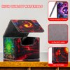 sabermaster Card Deck Box Fits for YGO MTG，100+ Card Storage Box Trading Card Games PU Leather Card Storage Box Premium Card Deck Case (MTG elemental)
