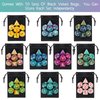Surhugvy DND Dice Set, 10 X 7 (70 Pieces) Polyhedral Dice Set for Dungeons and Dragons DND RPG MTG Table Games with 10 Pack Black Bags
