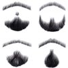 Lenaqueen 100% Human Hair Full Hand Tied Lace Invisible False Beards Hair Fake Face Beard and Mustache for Men Realistic Entertainment Drama Party Movie Makeup (Brown)