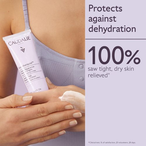 Caudalie Vinotherapist Hand and Nail Cream with Shea Butter and Grapeseed Oil, Vegan and Dermatologically Tested, 75 mL