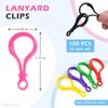 100Pcs Plastic Keychain Clips for Crafts - Lobster Claw Clasps for Keychains for Crafts Plastic Keychain Clip for Backpack - Clip Keychain Hooks Lanyard Snap Hooks and Clasps for Jewelry Making
