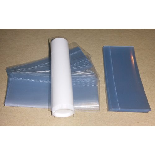 100 Clear Shrink Wrap Bands Sleeves for Lip Balm (Chapstick) Tubes - Vertical Perforation