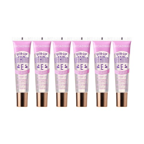 Ruby Kisses Broadway Lip Gloss Vita-Lip Clear Lip Gloss, Moisturizing, Soothing, Super Glossy with Vitamin Oil (Vitamin E)