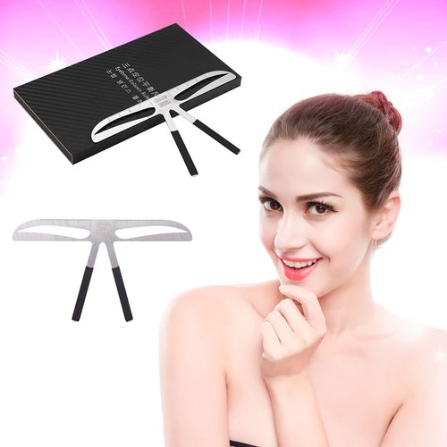 Eyebrow Ruler, 4 Types Eyebrow Stamp Stencil Kit Permanent Eyebrow Ruler Eyebrow Stencils Eyebrows Shape Reusable Eyebrow Measure Balance Extension Ruler Eyebrow Shape Stencil(Standard eyebrow)