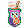 Outward Hound Durablez Tough Plush Squeaky Dog Toy, Owl, Purple, XS