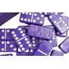 Vovotuzzi Dominos Set for Adults, Thick Purple Domino Double 6, Dominoes Set for Adults and Kids 28 Marbleized Purple Tiles Domino Set in Travel Leather Case, Classic Board Game