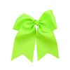 NYFASHION101 Women's Girls' Smooth Grosgrain Ribbon Bow Alligator Clip, Neon Green