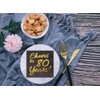 80th Birthday Decorations for Men Women Party Supplies Cocktail Napkins Black 50 Pack,5"x 5" Folded,Cheers to 80 Years! (80)
