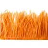6 Inch Strip - Orange Ostrich Fringe Trim Feather Craft Sample DIY Millinery Supply | Moonlight Feather