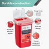AdirMed Sharps Disposal Container with Flip Open Lid - Biohazard and Syringe Disposal Container - Ideal for Home, Clinic, Office, Barber Use with Flip-Open - (1 Quart, 6-Pack)