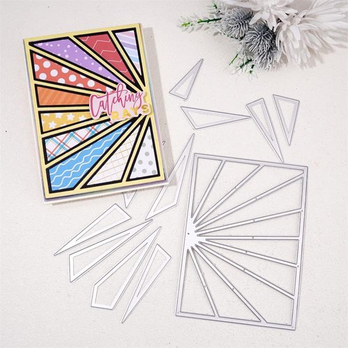 Lapoo Sun 3D Backgrounds Frame Metal Cutting Die for Scrapbooking, New Cutting Dies DIY Album Card Making Decor Paper Craft Metal Die Cuts Party Wedding Decorations (Sun)
