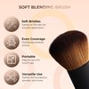 4pc Full Size Kit (LIGHT) Kabuki Brush Mineral Makeup Matte Translucent Loose Foundation Concealer Finishing Setting Powder Bare Face Full Coverage Long Lasting All Skin Types SPF 30 Waterproof