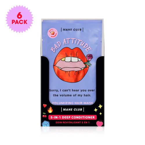 MANE CLUB Bad Attitude Deep Conditioner, cruelty free, vegan, no sulfates or parabens — Pack of 6