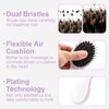 Jurrissa Mini Hair Bursh for Women,Men,Kids-Protable Travel Size Mini Detangler Brush for Pockets,Purses-Nylon&Boar Bristles Small Paddle Brush for Smooth,Add Shine (1 Pack-White)