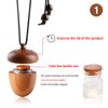 RoyAroma Wooden Acorn Essential Oil Car Diffuser Air Freshener Hang Decoration Brown