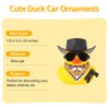 wonuu Small Rubber Duck with Mini Sunglasses Black Cowboy Hat Bandana Necklace Plastic Accessories for Car Ornament Home Decor Desk Decoration, Assemble Needed, Pistol